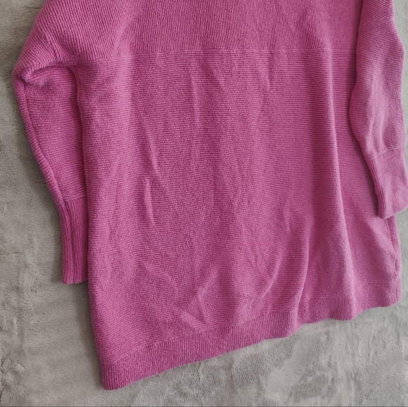 Free People Ottoman Slouchy Oversized Pink Tunic Sweater Size Medium - Picture 6 of 8